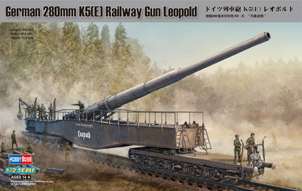 Hobby Boss Models 82903 1:72 Leopold German 280mm K5(E) Railway Gun Plastic Kit
