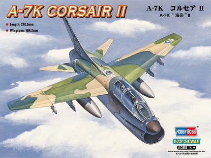 Hobby Boss Models 87212 1:72 Vought A-7K Corsair II Military Aircraft Plane Kit