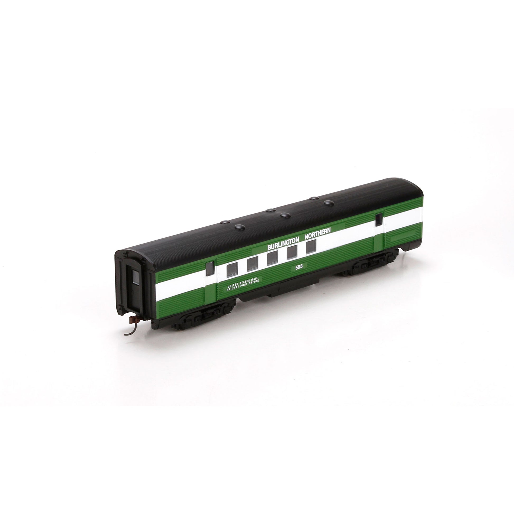 Athearn 79094 HO Burlington Northern RTR Streamline RPO Passenger Car #595