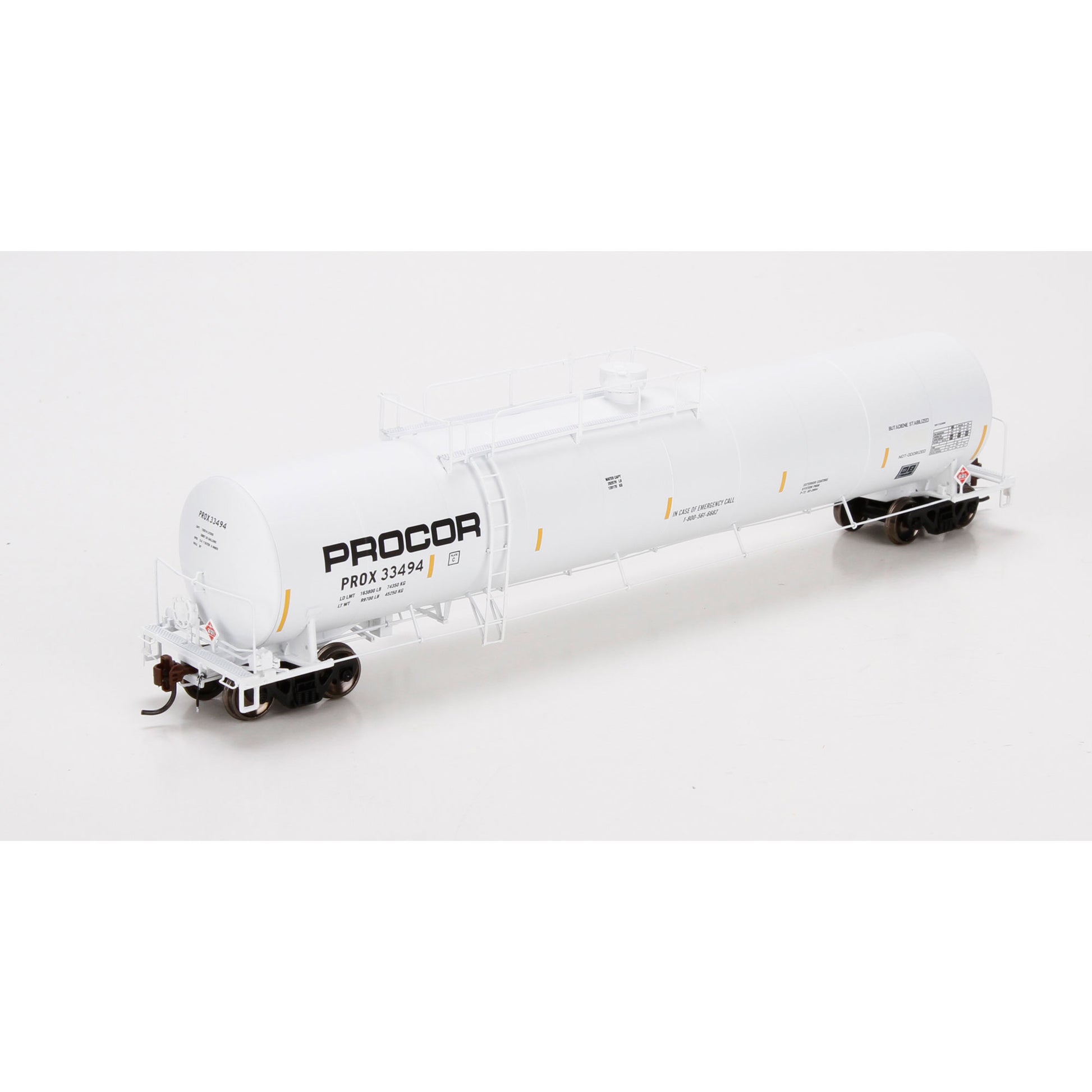 Athearn G68444 HO 33,900-Gallon LPG Tank/Late, Procor #33494