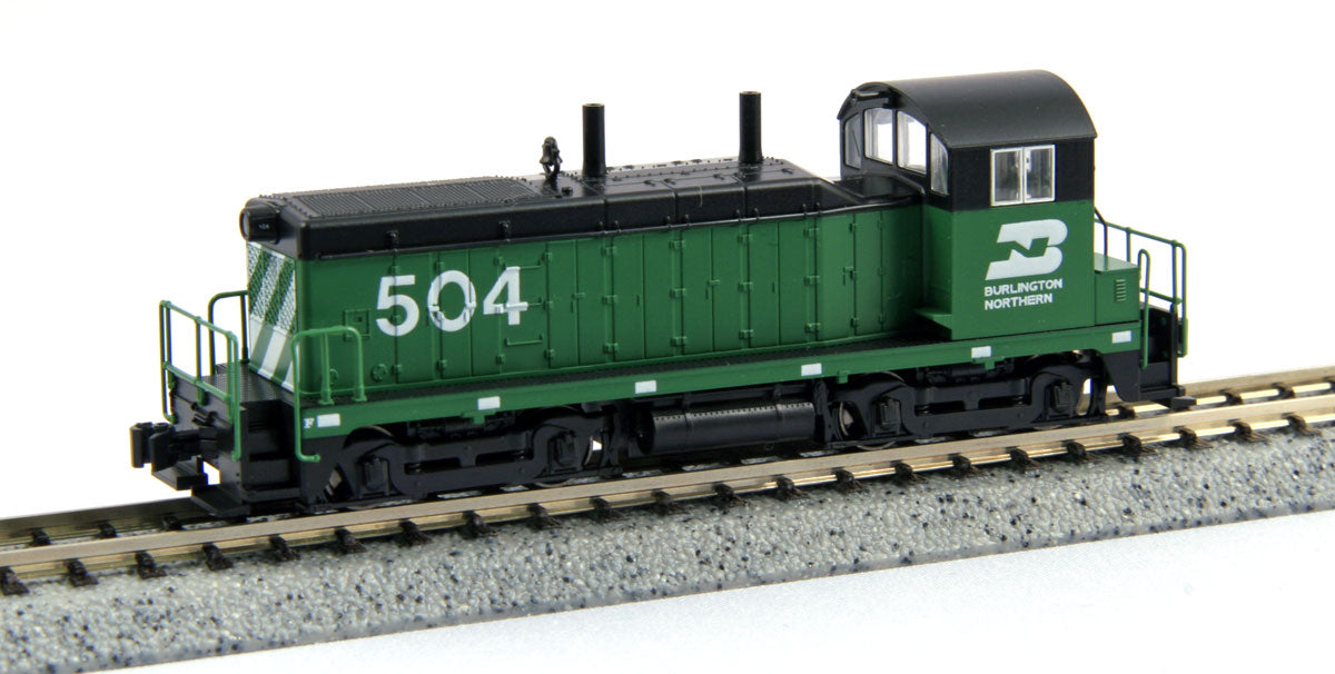Kato 176-4369-1 N Burlington Northern NW2 Diesel Switcher #504 w/KOBO TCS DCC