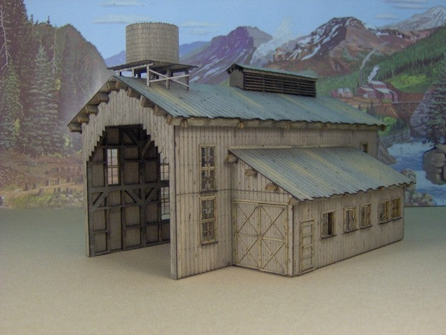 RS Laser Kits 2004 HO Single Stall Engine House without Door