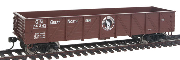 Walthers 910-5668 HO Great Northern 40' 50-Ton Drop-Bottom Gondola RTR #74343