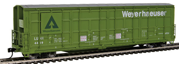Walthers 920-101914 HO Weyerhaeuser LUNX 56' Thrall All-Door Boxcar #4419
