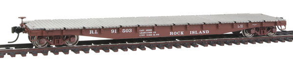 Walthers 920-104111 HO Rock Island 53' AAR Flatcar - Ready to Run #91503