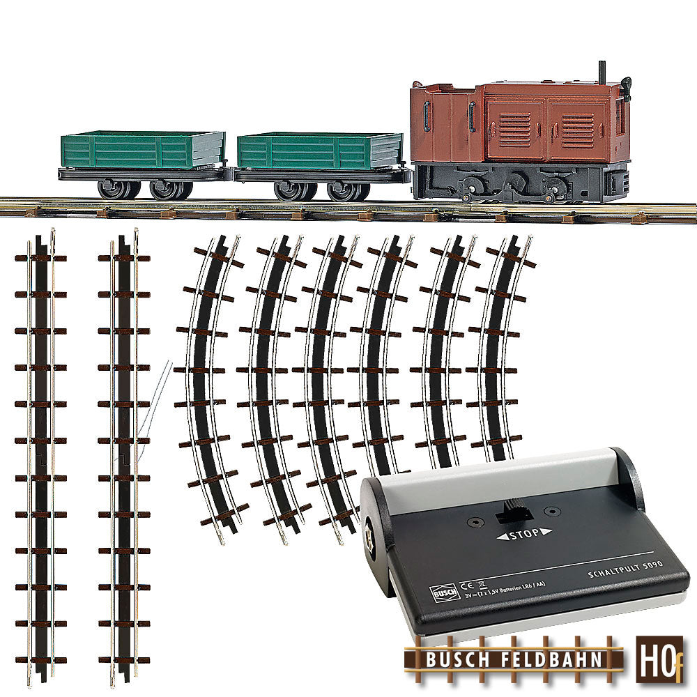 Busch 12004 HOn2 Transport Train Starter Set - Feldbahn