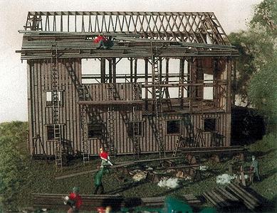 GCLaser 4282 N Partially Built Barn - Kit (Laser-Cut Wood)
