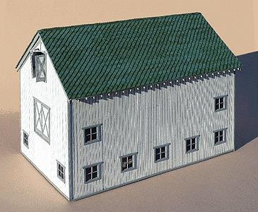 GC Laser 14283 HO (Laser-Cut Wood) Completed Barn Laser Cut Kit