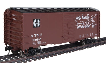 Walthers 910-1651 HO Atchison, Topeka & Santa Fe 40' AAR 1944 Boxcar RTR #139145