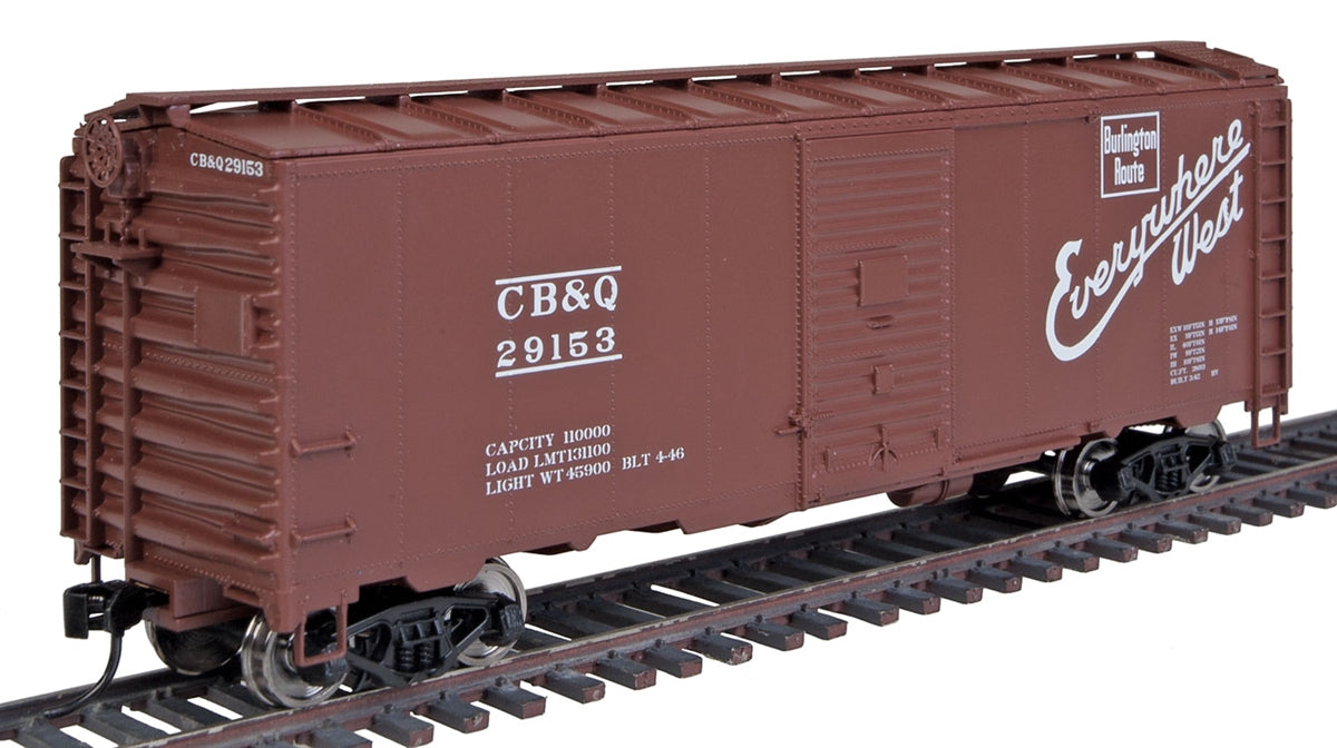 Walthers 910-1657 HO Chicago, Burlington & Quincy 40' AAR 1944 Boxcar RTR #29153