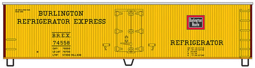 Walthers 910-3610 HO Burlington Refrigerator Express BREX 40' 2-Sheathed Reefer