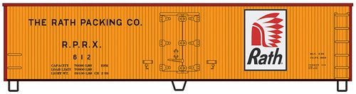 Walthers 910-3611 HO Rath Packing Company 40' 2-Sheathed Reefer Steel Roof #612