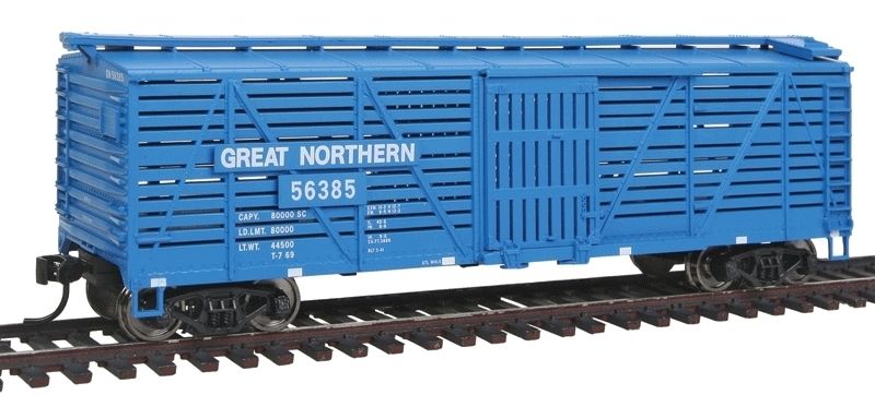 Walthers 910-4510 HO Great Northern 40' Stock Car Dreadnaught RTR #56385