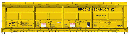Walthers 920-101908 HO Brooks-Scanlon LUNX 56' Thrall All-Door Boxcar RTR #4735