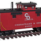 Walthers 920-103156 HO Chesapeake & Ohio 25' Wood Caboose - Ready to Run #90860