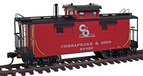 Walthers 920-103156 HO Chesapeake & Ohio 25' Wood Caboose - Ready to Run #90860