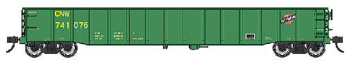 Walthers 920-105502 HO Chicago & North Western 53' Thrall Gondola RTR #741076