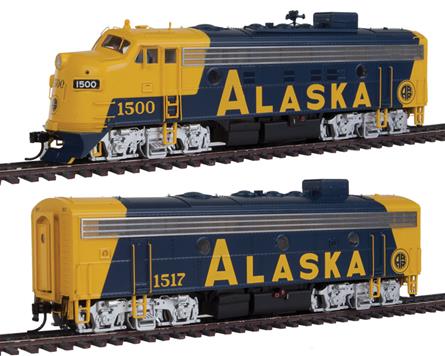 Walthers 920-40710 HO Scale Alaska EMD F7 A-B Set w/48" Dynamic Fan #1500,1517