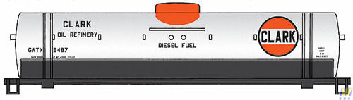 Walthers 931-1616 HO Clark Oil GATX 40' Tank Car Ready to Run # 9487