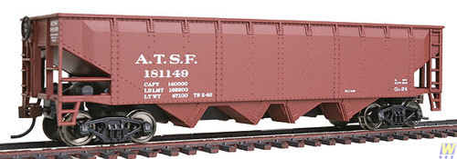 Walthers 931-1651 HO Atchison, Topeka & Santa Fe Offset Quad Hopper RTR