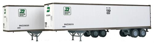 Walthers 949-2203 HO Burlington Northern 45' Stoughton Trailer (Pack of 2)