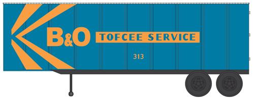 Walthers 949-2357 HO Assembled Baltimore & Ohio 32' Trailer (Set of 2)