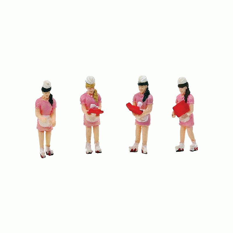 Walthers 949-6009 HO Carhops Figures (Set of 4)