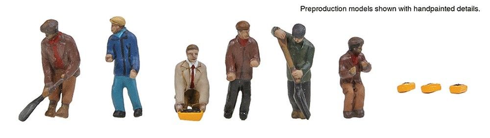 Walthers 949-6017 HO Coal Yard Workers Figures (Set of 6)