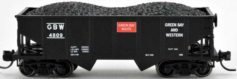 Bowser 37972 N Green Bay & Western GLa Hopper Car - Ready to Run #4819