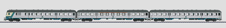 Marklin 43829 HO German Federal Railroad DB Silberling/Silver Coins 3-Car