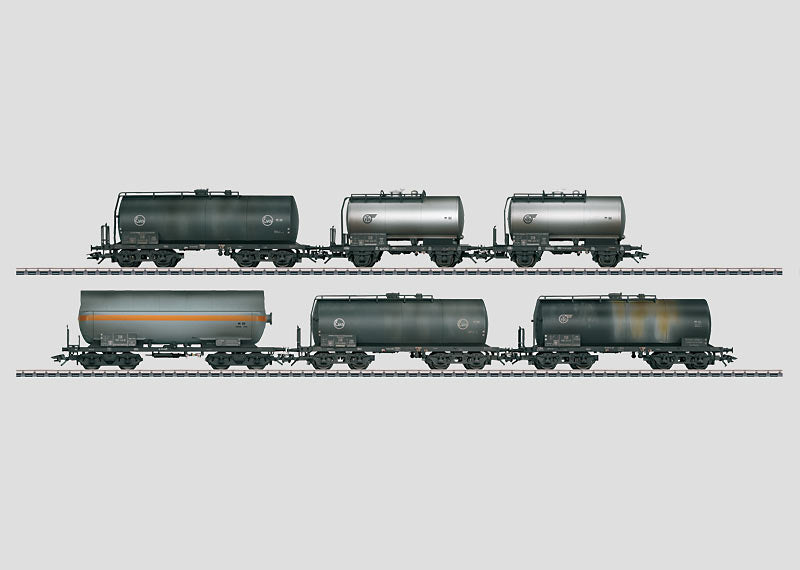 Marklin 46533 HO Era III Tank Car 6-Pack - 3-Rail - Ready to Run EVA & VTG