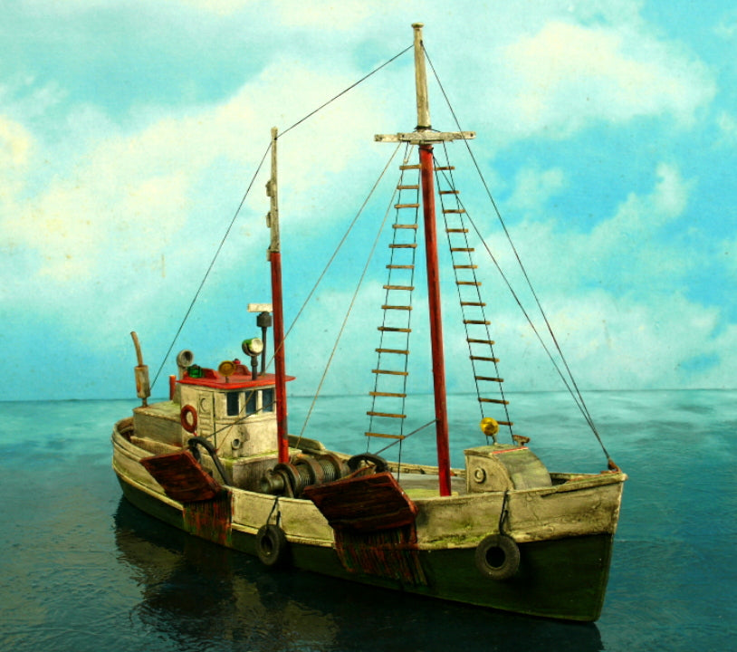 Sea Port Model Works H118HO HO 65' Fishing Dragger Kit 9 22.8cm x 2-1/2 6.3cm