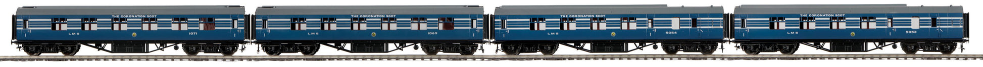 MTH 22-60055 O Coronation Scot LMS Standard Passenger Car Set (Set of 4)