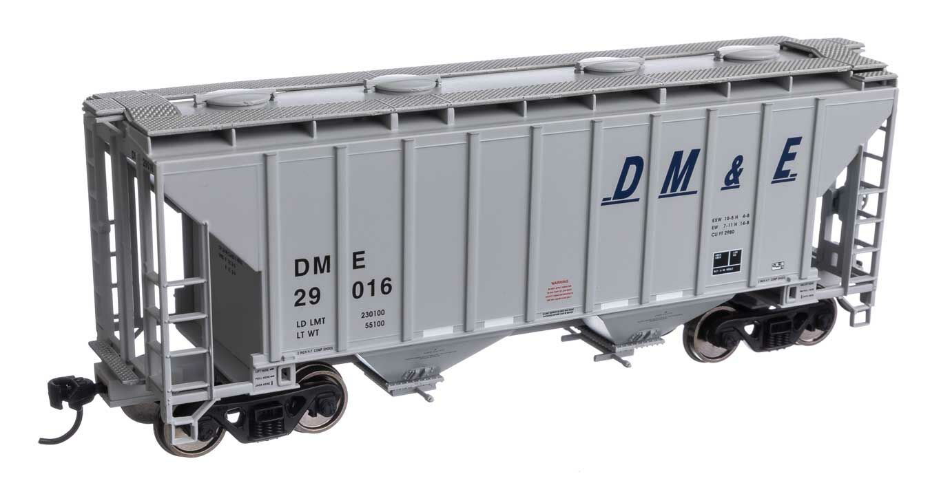 Walthers 910-7982 HO DME 37' 2980 Cubic-Foot 2-Bay Covered Hopper RTR #29016