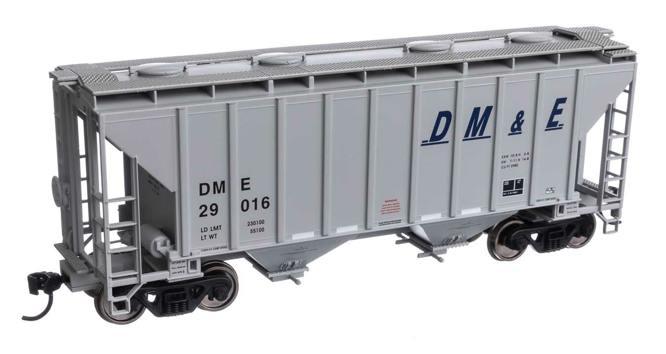 Walthers 910-7982 HO DME 37' 2980 Cubic-Foot 2-Bay Covered Hopper RTR #29016