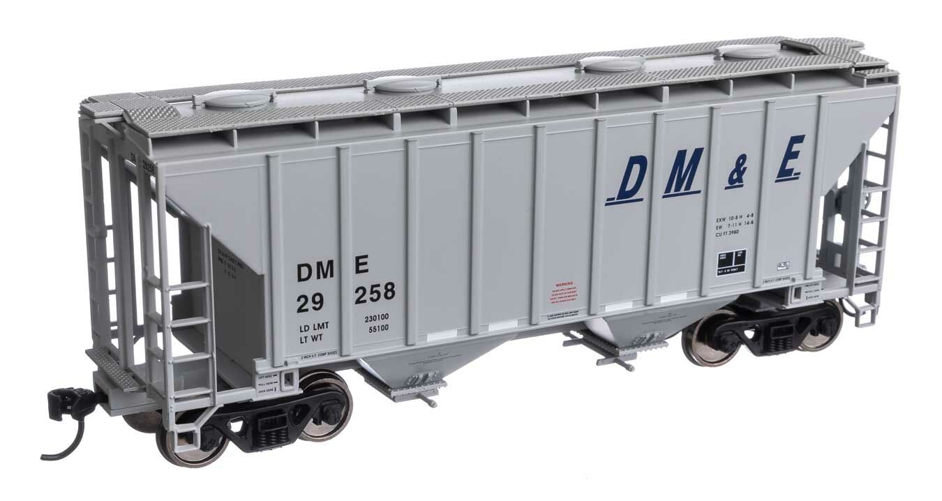Walthers 910-7984 HO DME 37' 2980 Cubic-Foot 2-Bay Covered Hopper RTR #29258