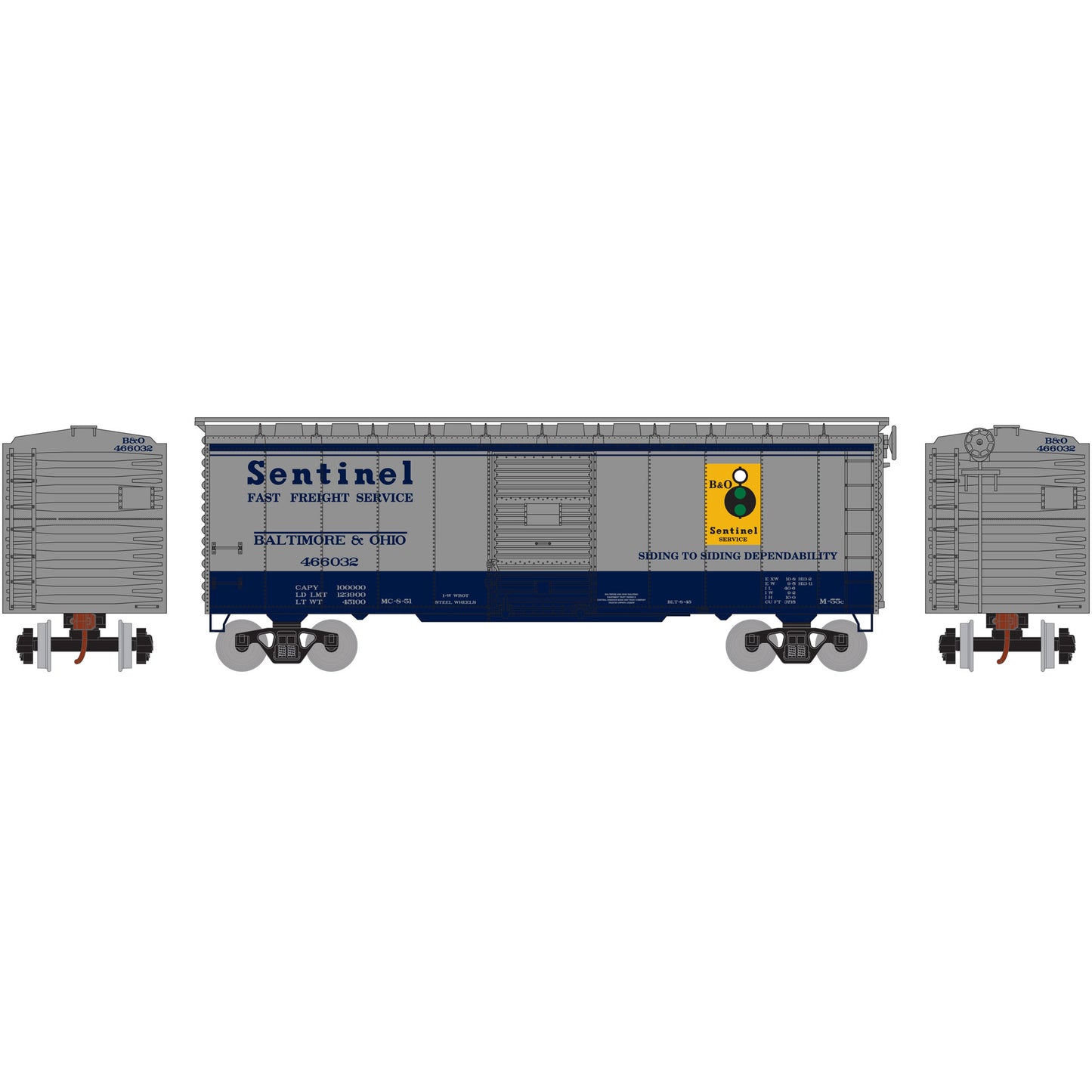 Athearn 70495 HO Baltimore & Ohio 40' Youngstown Door Box Ready to Run #466032