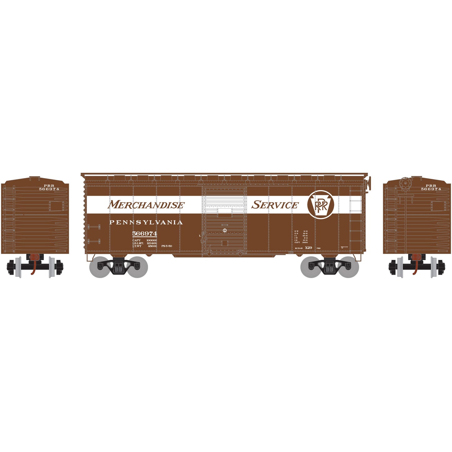 Athearn 71956 HO Pennsylvania RR 40' Youngstown Door Box Car #566974
