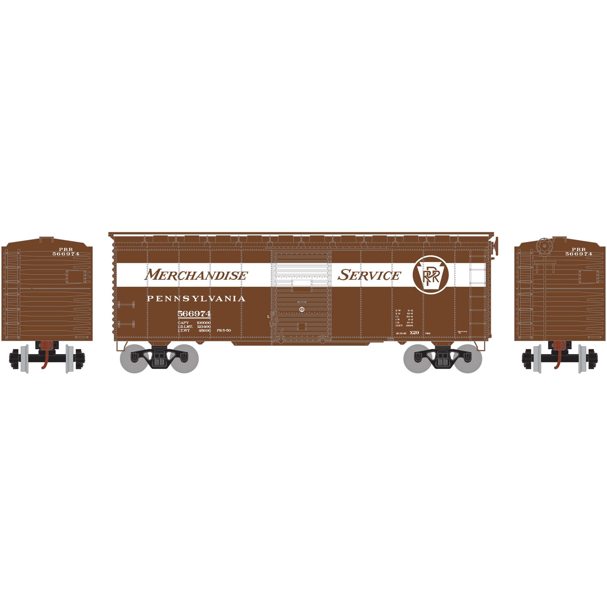 Athearn 71956 HO Pennsylvania RR 40' Youngstown Door Box Car #566974