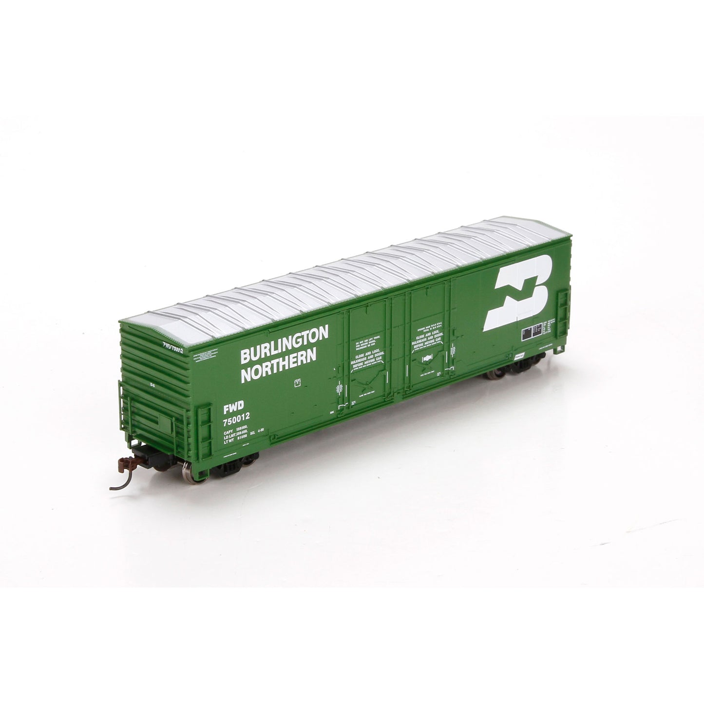 Athearn 96925 HO Burlington Northern RTR 50' Evans Double Door Boxcar #750012