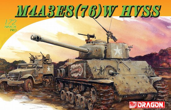 Dragon 7302 1:72 Armor Pro M4A3E8(76)W HVSSBuilding Military Tank Model Kit