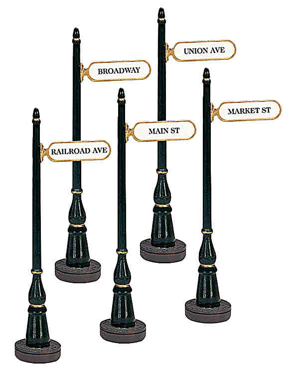 K-Line K-417901 O And O-27 Assorted Street Signs (Pack of 5)