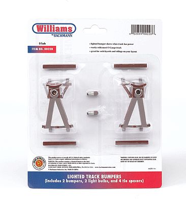 Williams 00228 Bachmann O/O27 Tubular Lighted Track Bumpers (2)