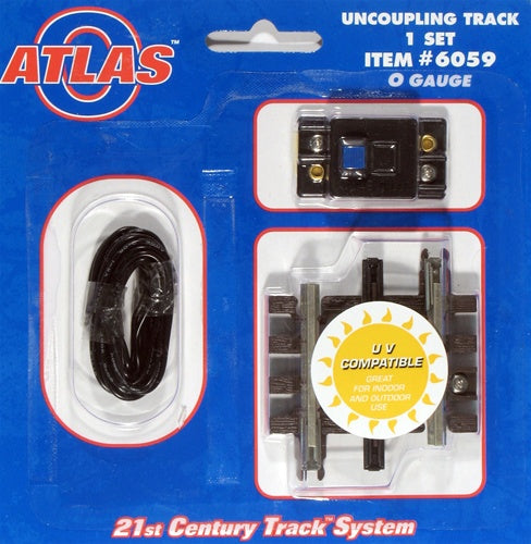 Atlas 6059 O 1-3/4 Uncoupling Track With Control Button and Wire