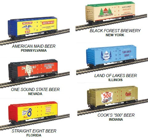 Model Power 98706 HO Beer Car Assortment w/Handle (6)