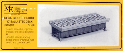 Micro Engineering 75-508 HO 30' Ballasted Deck Girder Bridge Kit