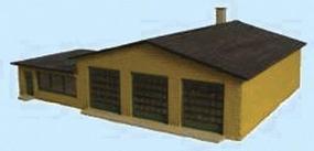 GCLaser 305 N Scale M&J Service Station Laser Curt Wood Laser Cut Kit