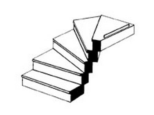 Plastruct 90945 O 57/64" x 1" x 9/64” Custom Right Turn Staircase