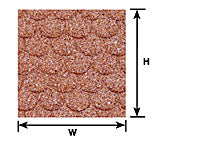 Plastruct 91643 G 24" x 7" Scalloped Edge Tile Sheet