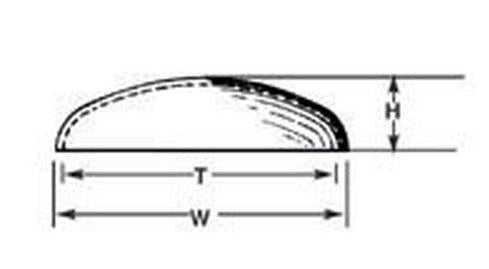 Plastruct 95751 1-1/2" x 1-5/16" x 21/64" Elliptical Head Domes (Pack of 5)